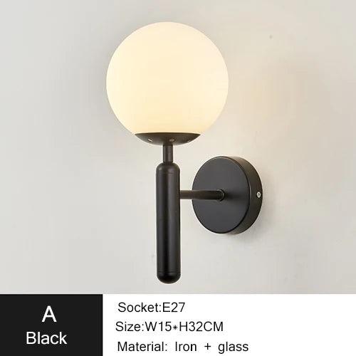 Luminaire Applique Murale globe moderne en métal et verre chic – Référence : Éliot5273- - Nexa Lights