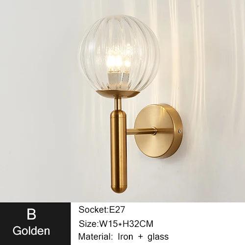 Luminaire Applique Murale globe moderne en métal et verre chic – Référence : Éliot5273- - Nexa Lights