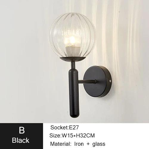 Luminaire Applique Murale globe moderne en métal et verre chic – Référence : Éliot5273- - Nexa Lights