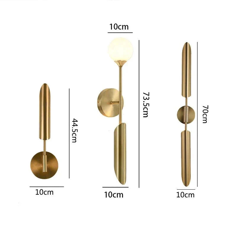 Luminaire Applique Murale style contemporain en laiton – Référence : Inès7524- - Nexa Lights