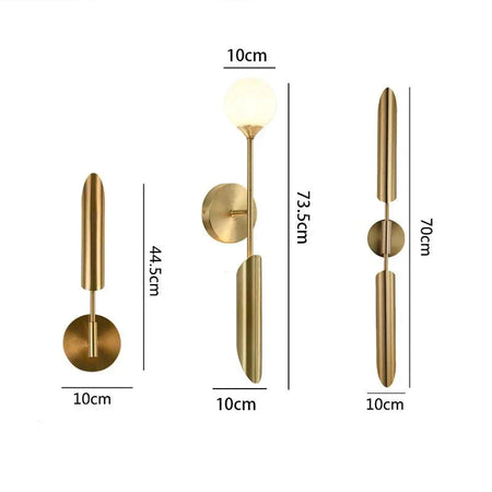 Luminaire Applique Murale style contemporain en laiton – Référence : Inès7524- - Nexa Lights