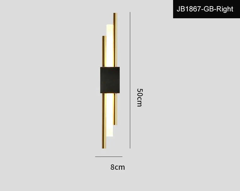Luminaire Applique Murale style contemporain noir et or – Référence : Éloïse7294- - Nexa Lights