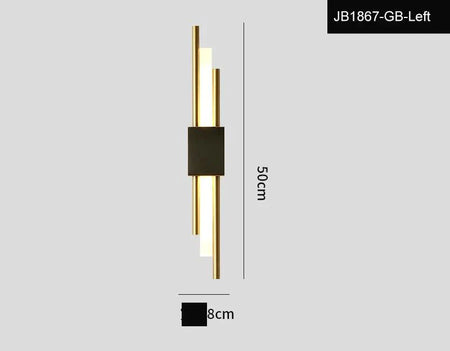 Luminaire Applique Murale style contemporain noir et or – Référence : Éloïse7294- - Nexa Lights