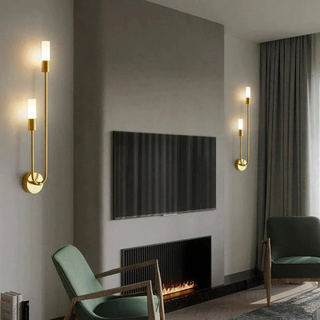 Luminaire Applique Murale style contemporain noir et or – Référence : Éloïse7294- - Nexa Lights