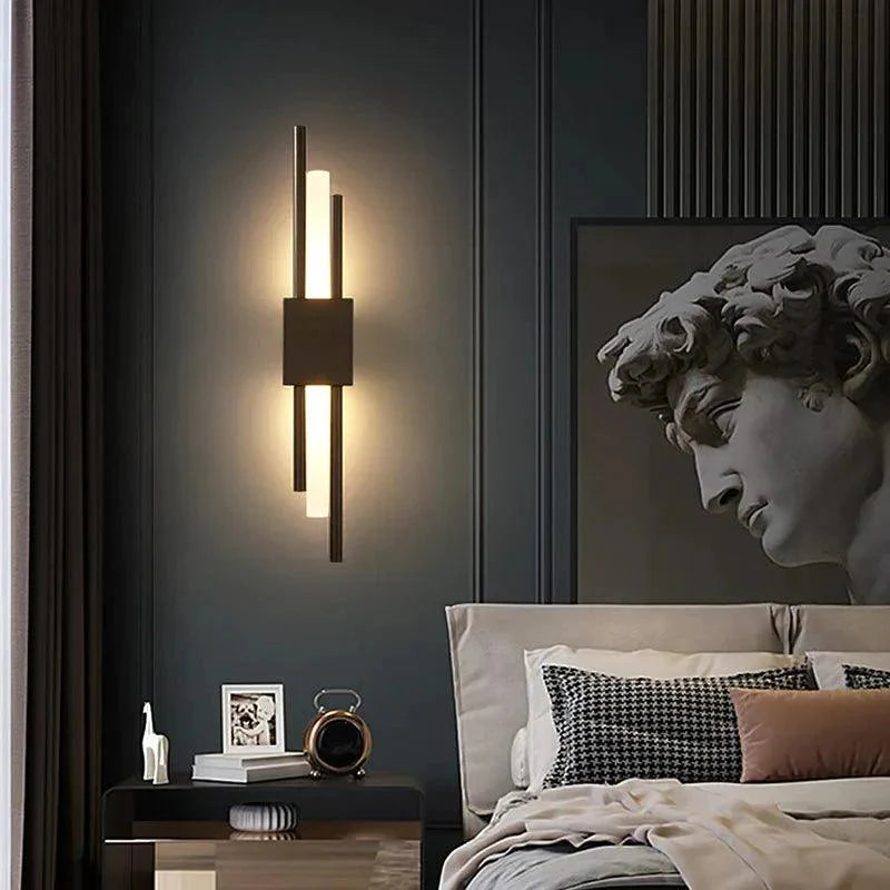 Luminaire Applique Murale style contemporain noir et or – Référence : Éloïse7294- - Nexa Lights