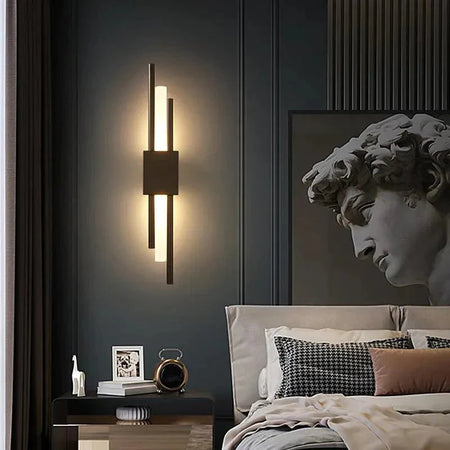Luminaire Applique Murale style contemporain noir et or – Référence : Éloïse7294- - Nexa Lights