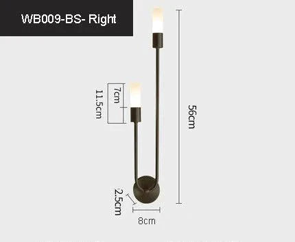 Luminaire Applique Murale style contemporain noir et or – Référence : Éloïse7294- - Nexa Lights