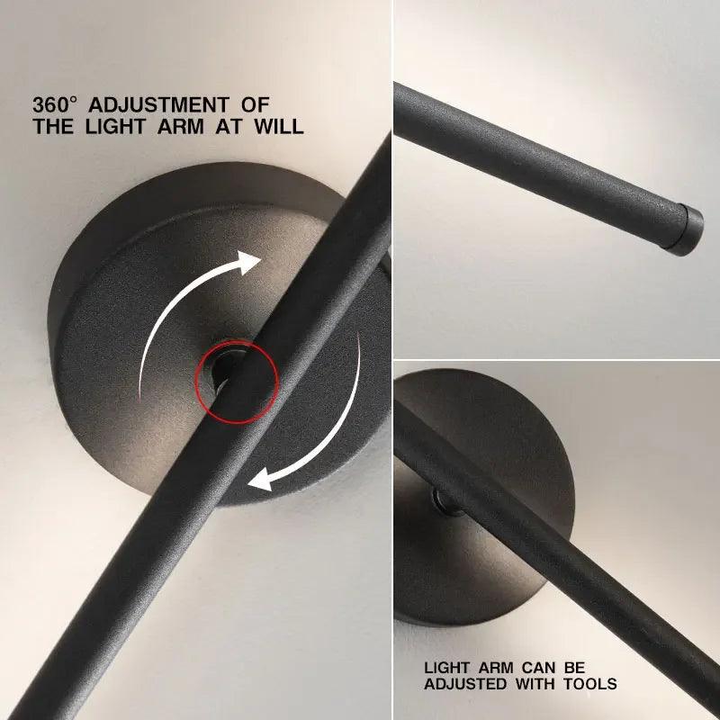 Luminaire Applique Murale style industriel noir – Référence : Cléo7852- - Nexa Lights