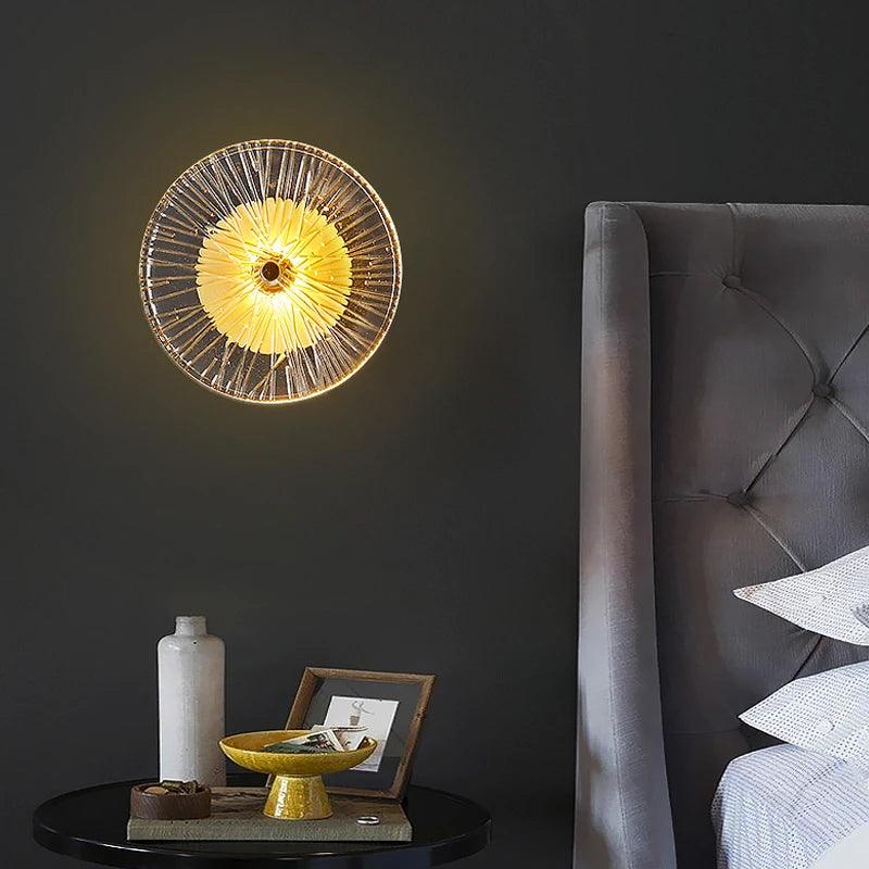 Luminaire Applique Murale verre ambré – Référence : Éloïse7325- - Nexa Lights