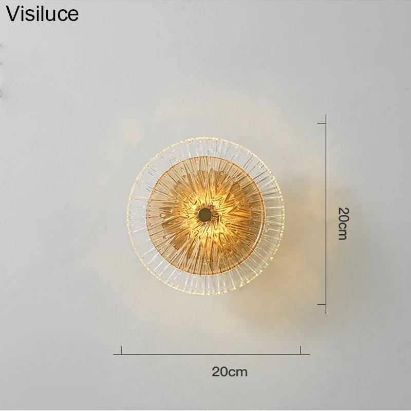 Luminaire Applique Murale verre ambré – Référence : Éloïse7325- - Nexa Lights