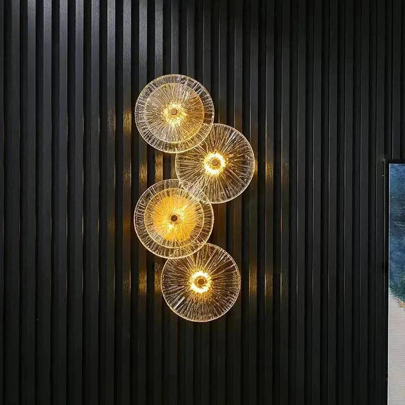 Luminaire Applique Murale verre ambré – Référence : Éloïse7325- - Nexa Lights