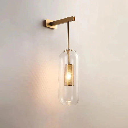 Luminaire Applique Murale verre clair et métal or – Référence : Éloïse5293- - Nexa Lights
