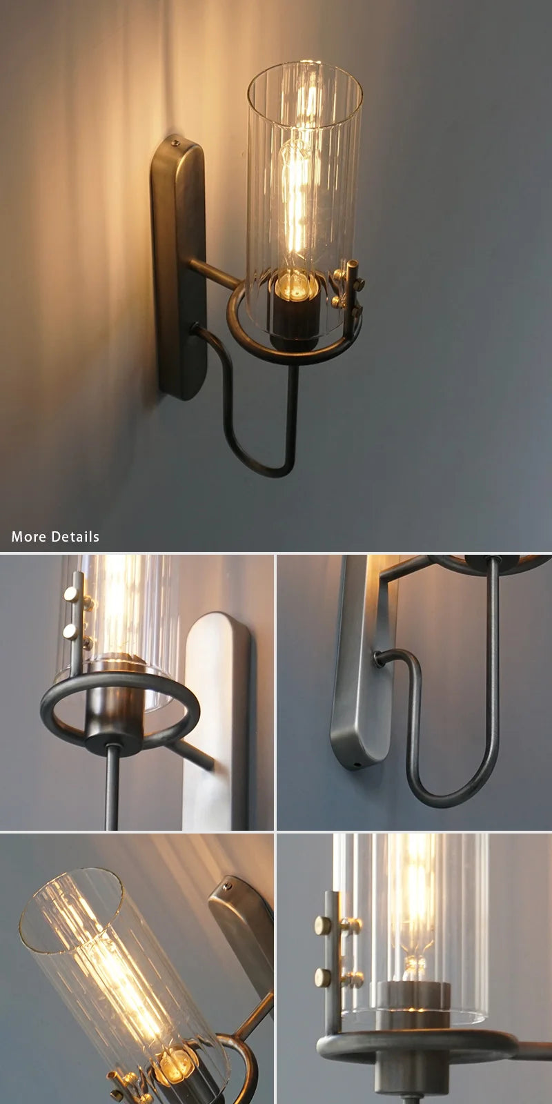 Luminaire Applique Murale verre noir – Référence: Néo2049- - Nexa Lights