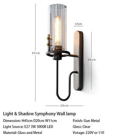 Luminaire Applique Murale verre noir – Référence: Néo2049- - Nexa Lights