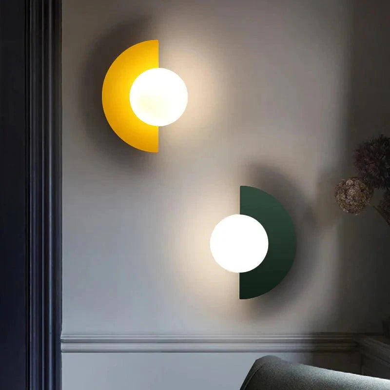 Luminaire Applique Murale verre transparent plaqué de couleur – Référence : Eléa7381- - Nexa Lights