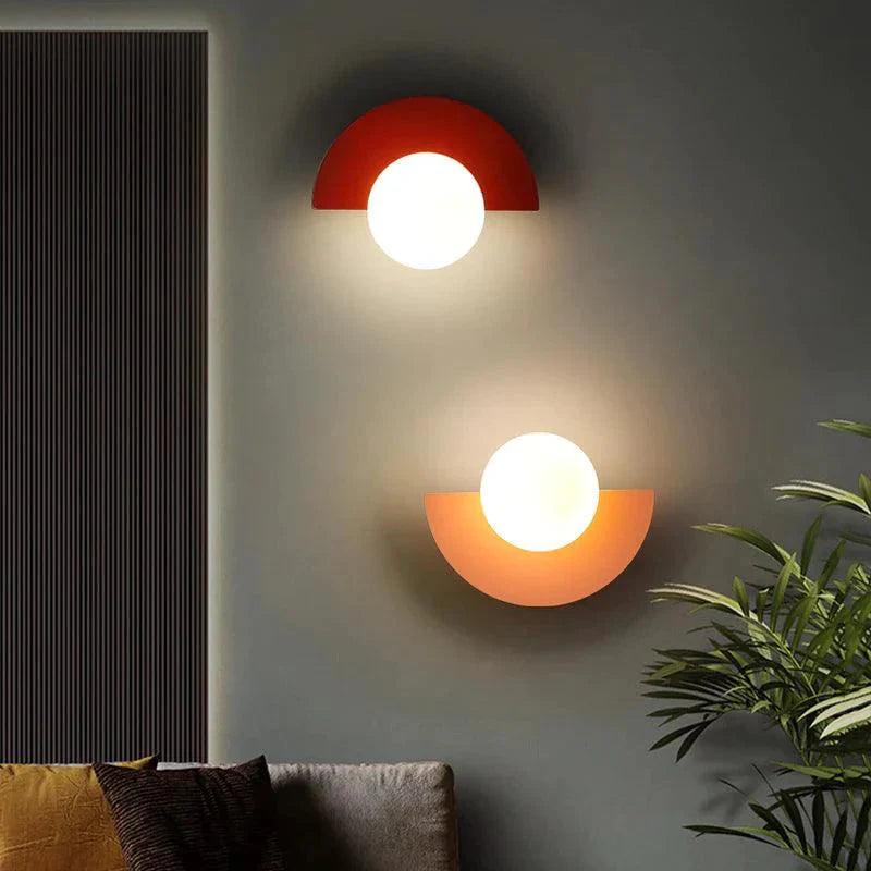 Luminaire Applique Murale verre transparent plaqué de couleur – Référence : Eléa7381- - Nexa Lights