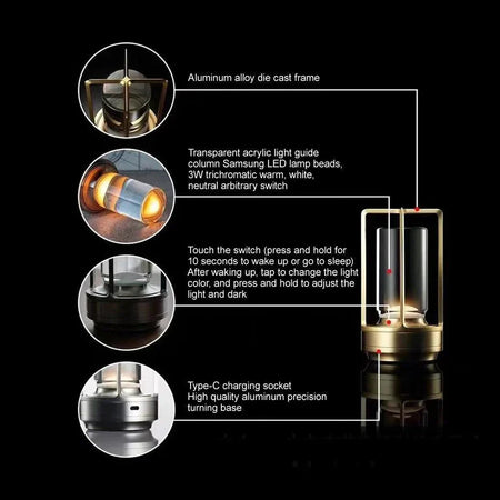 Luminaire Chevet / Bureau luminosité réglable – Référence : Lior2398- - Nexa Lights