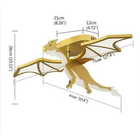 Luminaire Enfant Design Dragon Doré – Référence: Kaia4027- - Nexa Lights