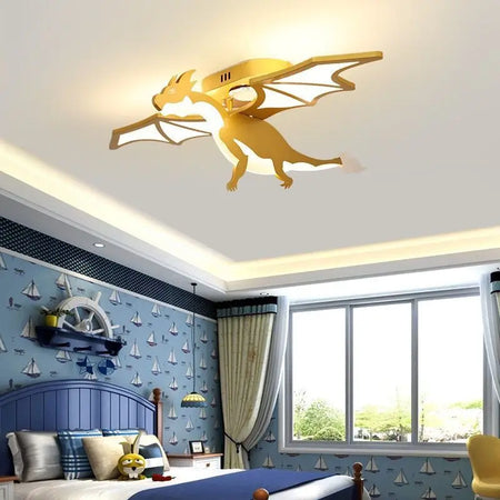 Luminaire Enfant Design Dragon Doré – Référence: Kaia4027- - Nexa Lights