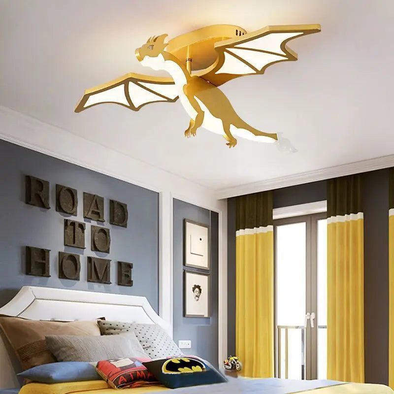 Luminaire Enfant Design Dragon Doré – Référence: Kaia4027- - Nexa Lights