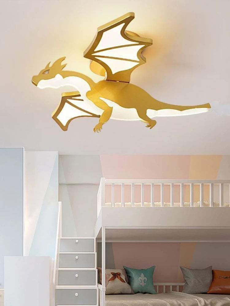Luminaire Enfant Design Dragon Doré – Référence: Kaia4027- - Nexa Lights