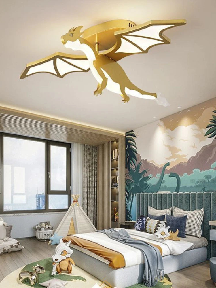 Luminaire Enfant Design Dragon Doré – Référence: Kaia4027- - Nexa Lights