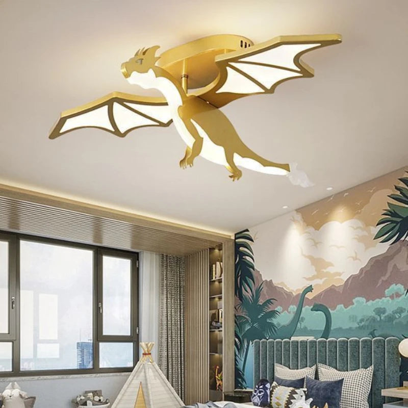 Luminaire Enfant Design Dragon Doré – Référence: Kaia4027- - Nexa Lights