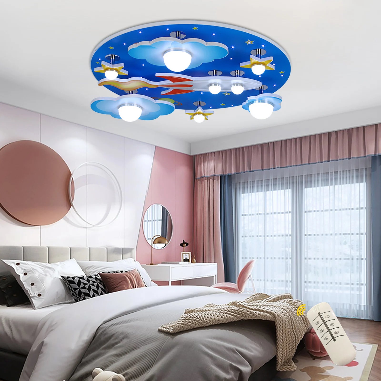 Luminaire Enfant Étoiles Cosmiques – Référence: Aurore4927- - Nexa Lights