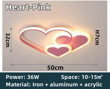 Luminaire Enfant Nuage Rose – Référence: Aster9142- - Nexa Lights
