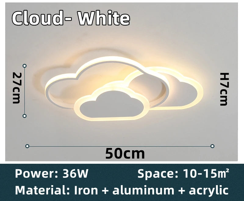 Luminaire Enfant Nuage Rose – Référence: Aster9142- - Nexa Lights