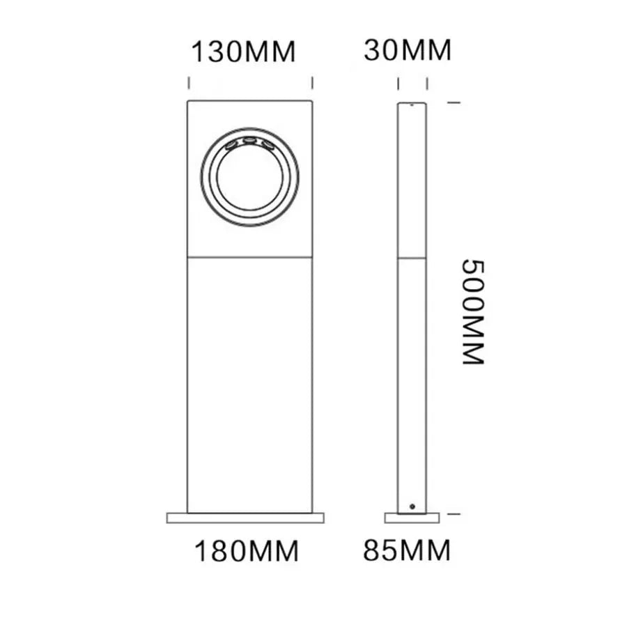 Luminaire Extérieur élégant en aluminium noir – Référence : Léo3471- - Nexa Lights