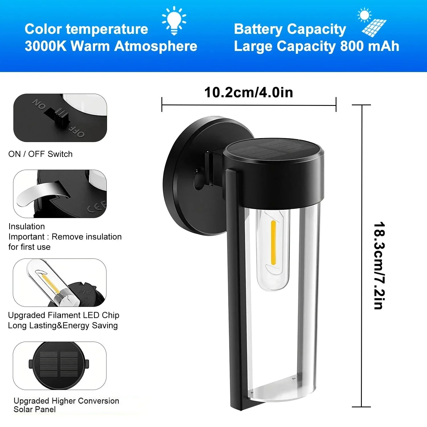 Luminaire Extérieur solaire autonome – Référence : Lysandre2578- - Nexa Lights