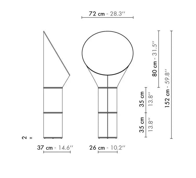 Luminaire Lampadaire design élégant – Référence : Noémi1843- - Nexa Lights