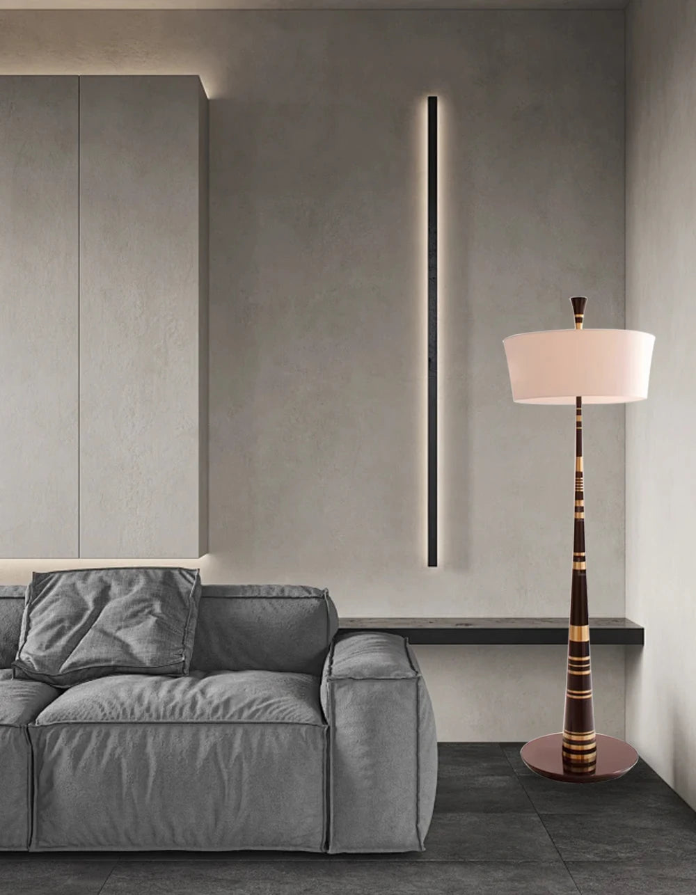 Luminaire Lampadaire design nervuré – Référence: Léo3021- - Nexa Lights