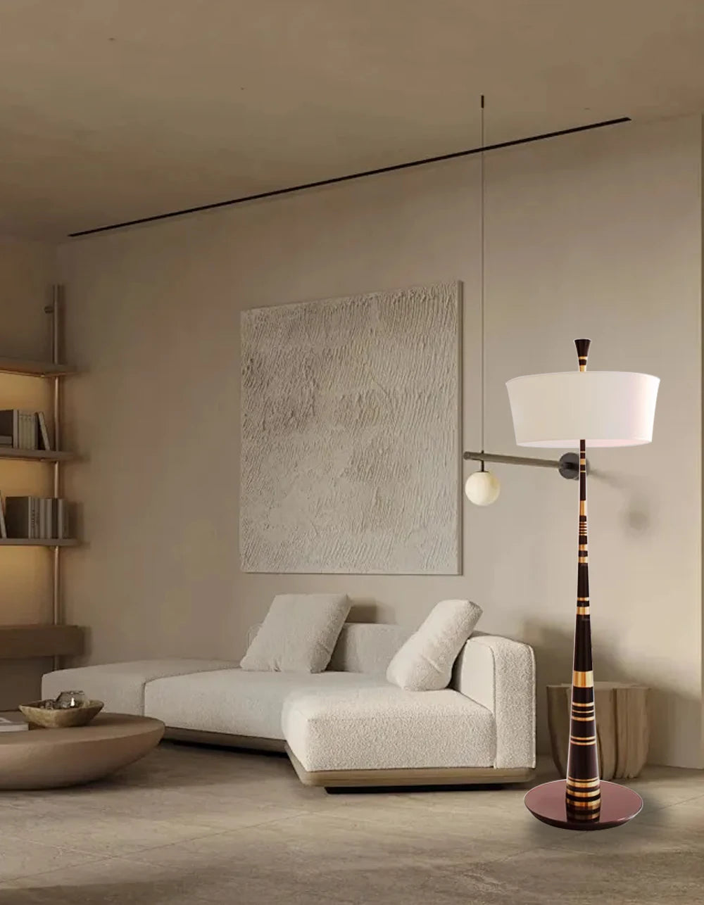 Luminaire Lampadaire design nervuré – Référence: Léo3021- - Nexa Lights