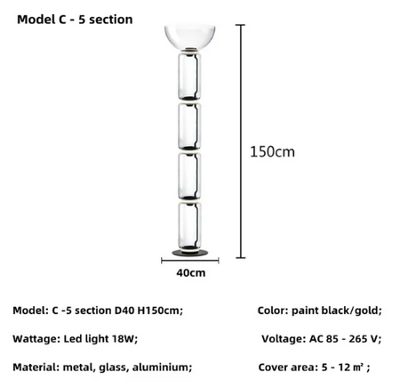 Luminaire Lampadaire design nordique épuré – Référence : Solène1748- - Nexa Lights