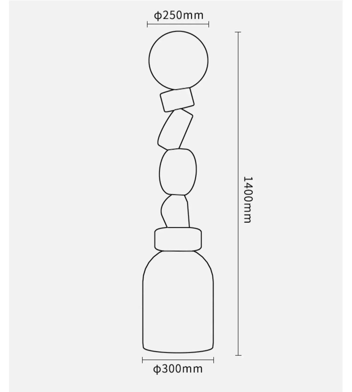 Luminaire Lampadaire style épuré – Référence : Cyane1947- - Nexa Lights