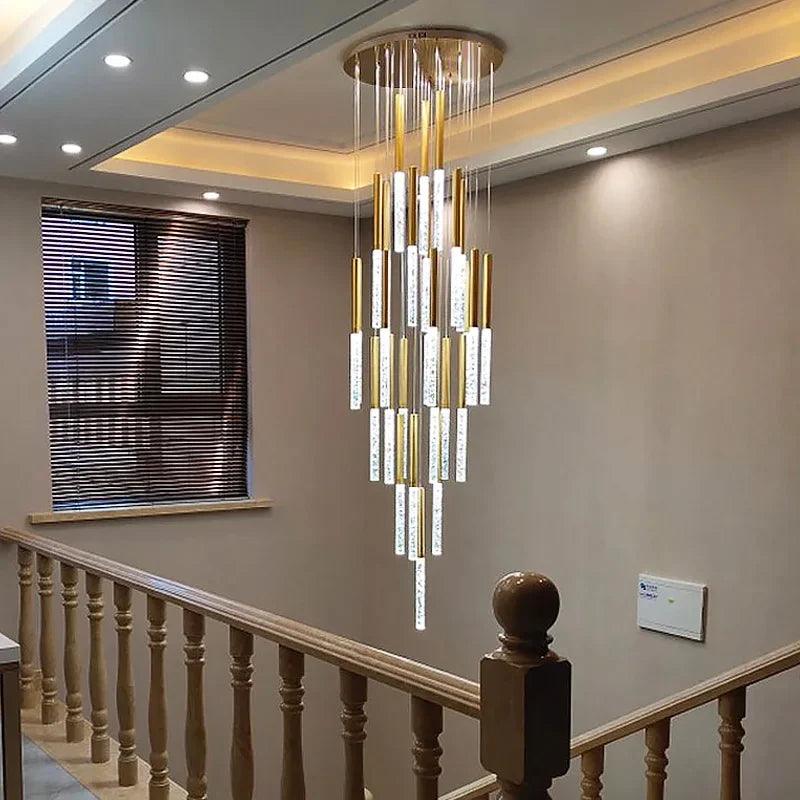 Luminaire Lustre cascade élégante en verre – Référence : Elowen5832- - Nexa Lights