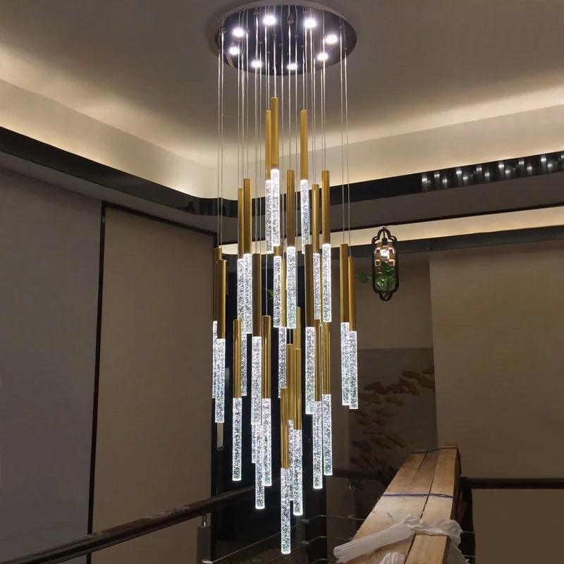 Luminaire Lustre cascade élégante en verre – Référence : Elowen5832- - Nexa Lights