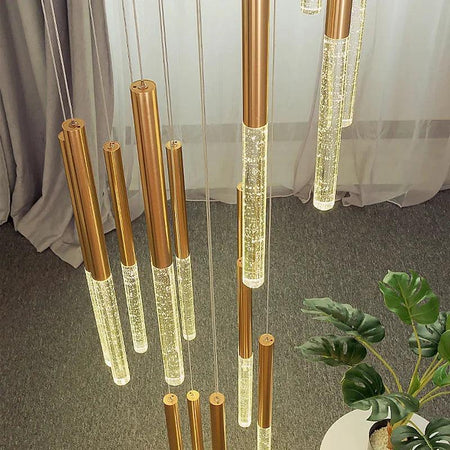 Luminaire Lustre cascade élégante en verre – Référence : Elowen5832- - Nexa Lights
