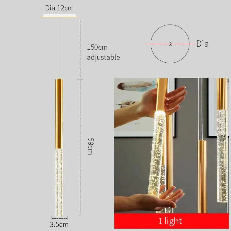 Luminaire Lustre cascade élégante en verre – Référence : Elowen5832- - Nexa Lights