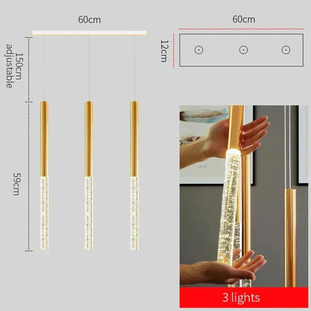 Luminaire Lustre cascade élégante en verre – Référence : Elowen5832- - Nexa Lights