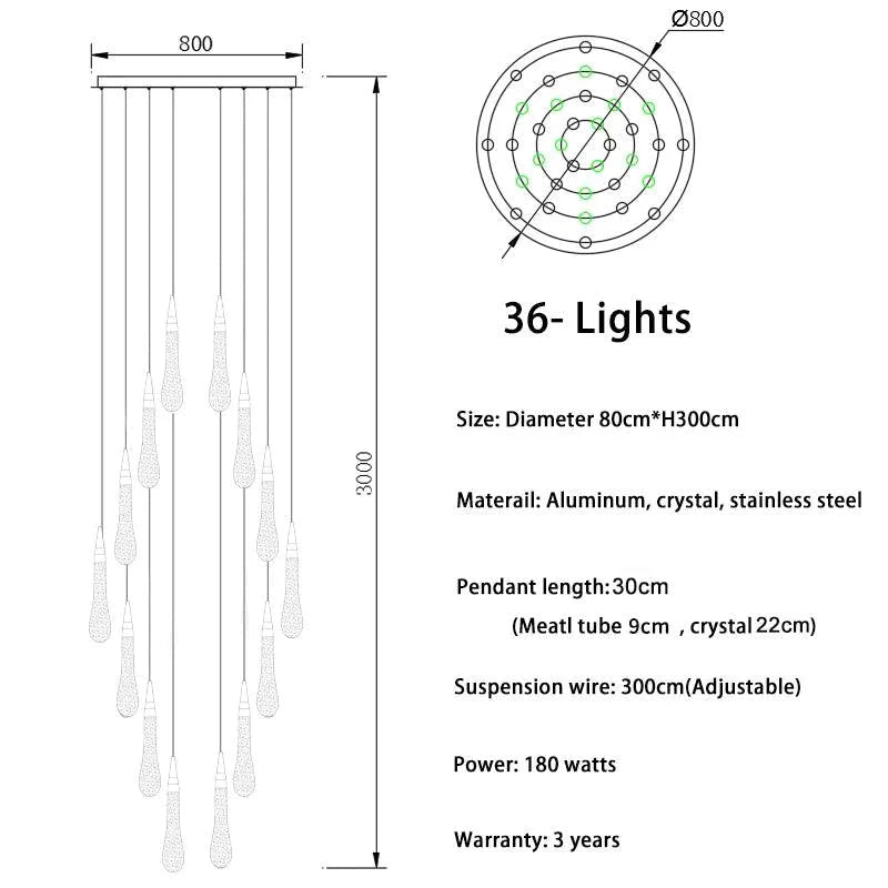 Luminaire Lustre design aérien aux courbes délicates – Référence : Marisol3478- - Nexa Lights