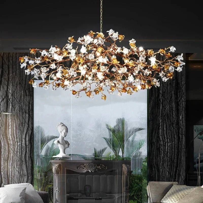 Luminaire Lustre design aérien contemporain – Référence : Elysia4732- - Nexa Lights