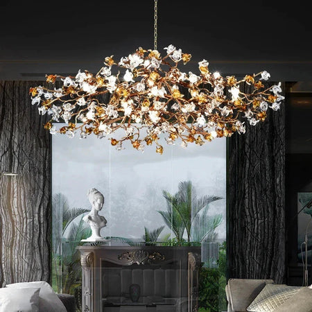 Luminaire Lustre design aérien contemporain – Référence : Elysia4732- - Nexa Lights