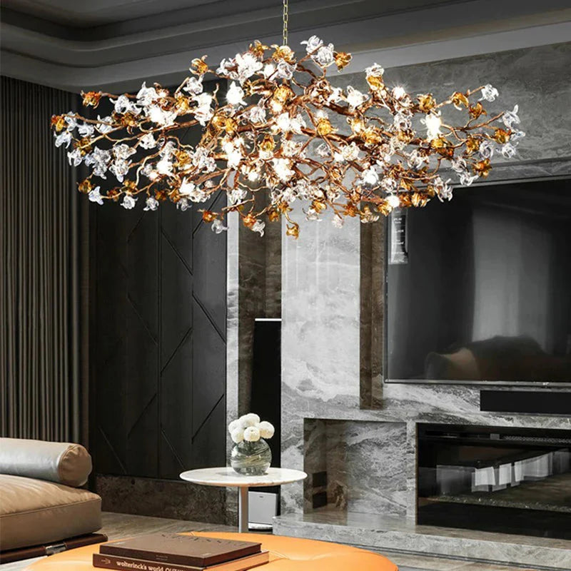 Luminaire Lustre design aérien contemporain – Référence : Elysia4732- - Nexa Lights