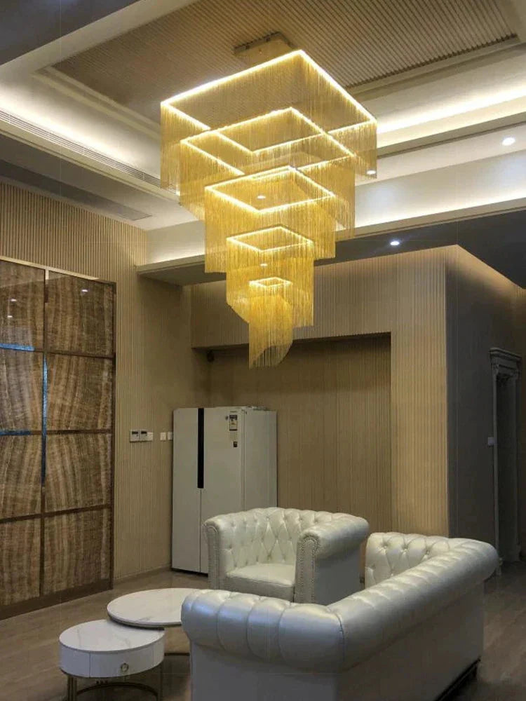 Luminaire Lustre design aérien en aluminium – Référence : Meridia3741- - Nexa Lights