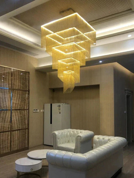 Luminaire Lustre design aérien en aluminium – Référence : Meridia3741- - Nexa Lights