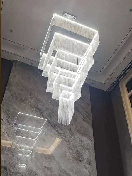 Luminaire Lustre design aérien en aluminium – Référence : Meridia3741- - Nexa Lights