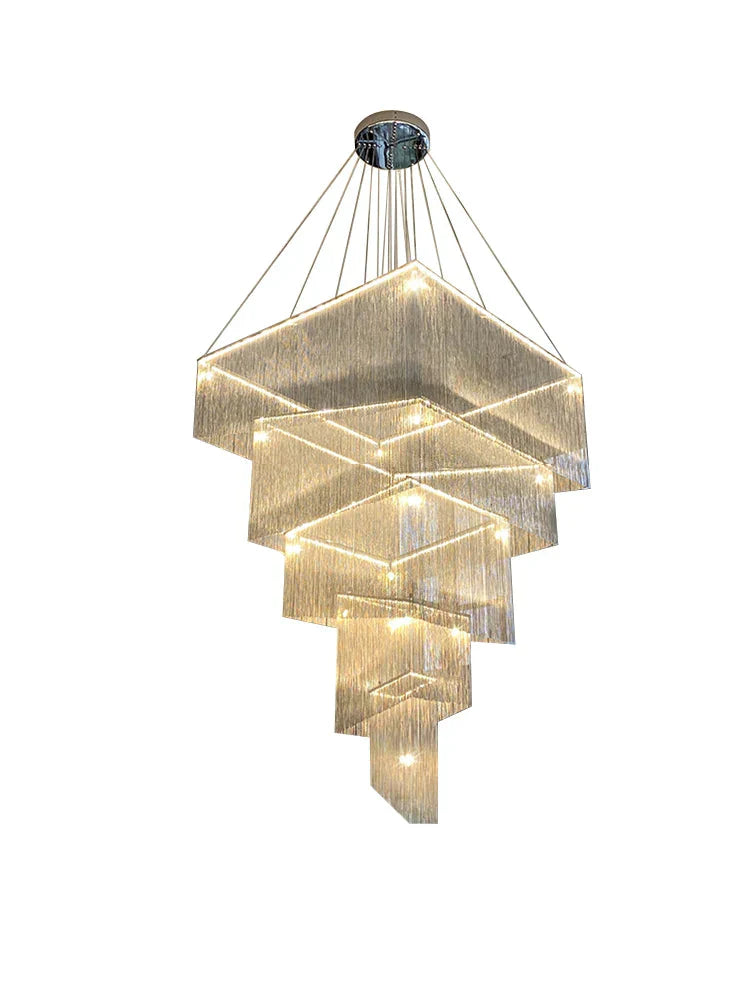 Luminaire Lustre design aérien en aluminium – Référence : Meridia3741- - Nexa Lights